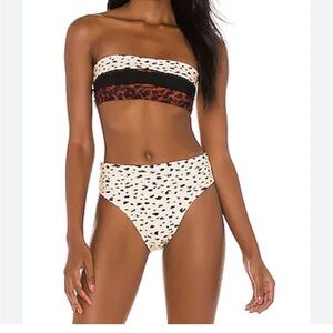 PQ Swim animal print color-block Bikini Set